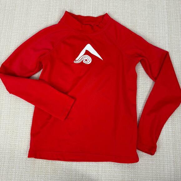 Kanu Surf Boys Rash Guard Red Long Sleeve Size‎ 8 - Picture 2 of 4